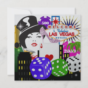 Invitación Fiesta en Vegas - Casino / Póquer - SRF