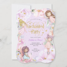 Fiesta encantado de hadas, cumpleaños del chica de