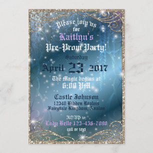 Invitación Fiesta encantado del Pre-Baile de fin de curso del