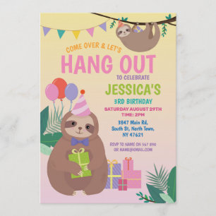 Invitación Fiesta eslovaco Cumpleaños Cute Diversión Animales