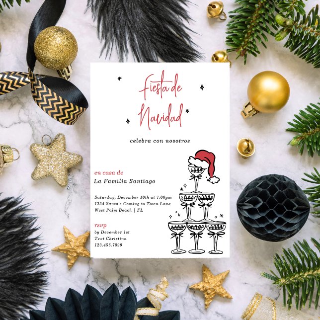 Invitación Fiesta Española De Navidad Fiesta De Cóctel De Nav (Subido por el creador)
