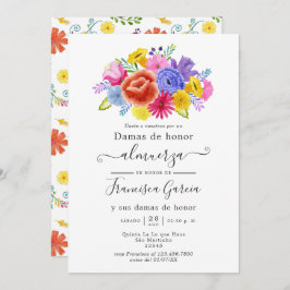 Invitación Fiesta Española Floral Bridesmaids Luncheon