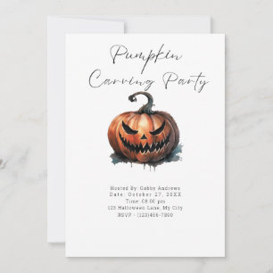 Invitación Fiesta espeluznante de calabaza de calabaza de cal