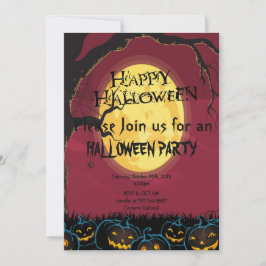 Invitación fiesta espeluznante de calabaza Halloween