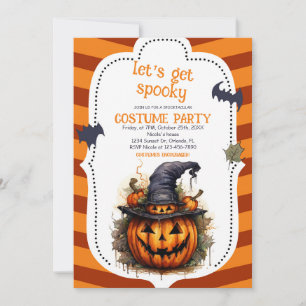 Invitación Fiesta espeluznante Gorra de Brujas de Halloween