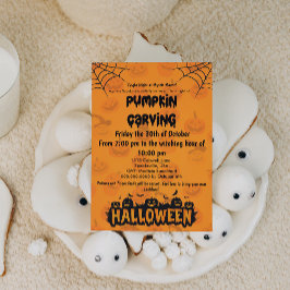 Invitación Fiesta espumoso y divertido de calabaza de Hallowe