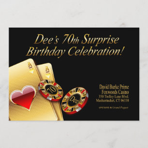 Invitación Fiesta estilo casino me pide que ponga nombres en 