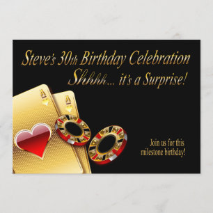 Invitación Fiesta estilo casino me pide que ponga nombres en 