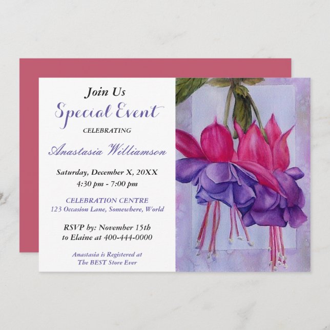 INVITACIÓN FIESTA EVENT INVITE (Anverso / Reverso)