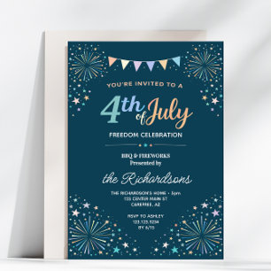 Invitación Fiesta Familiar de Barbacoa del 4 de julio