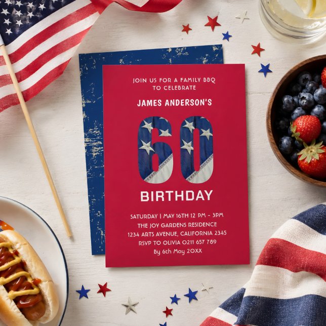 Invitación Fiesta Familiar de Barbacoa para Cumpleaños 60 Per (Subido por el creador)