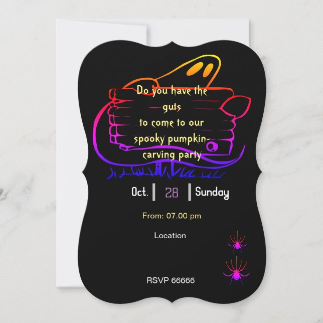 Invitación Fiesta Fantasma (Anverso)