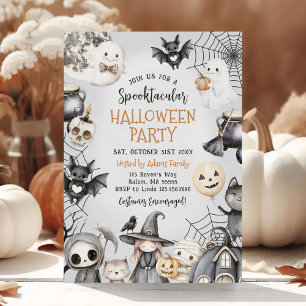 Invitación Fiesta fantasma de Halloween cutáneo Spooktacular