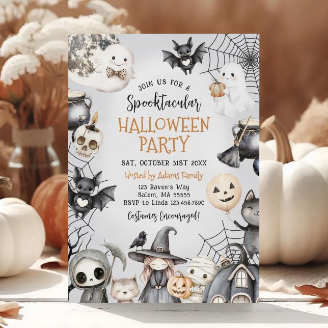 Invitación Fiesta fantasma de Halloween cutáneo Spooktacular (Subido por el creador)