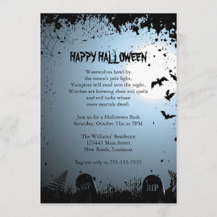 Invitación Fiesta fantasmagórico de Halloween