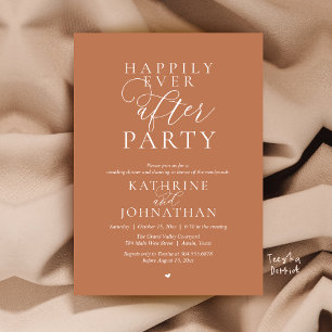 Invitación Fiesta Felices para Siempre, Boda Elegante Moderna