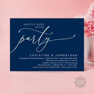 Invitación Fiesta Felices para Siempre, Cena de Boda Baile
