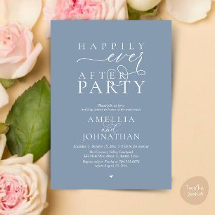 Invitación Fiesta Felices para Siempre Cena de Boda con Evasi