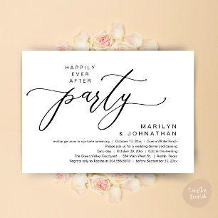 Invitación Fiesta Felices para Siempre Cena de Boda con Evasi