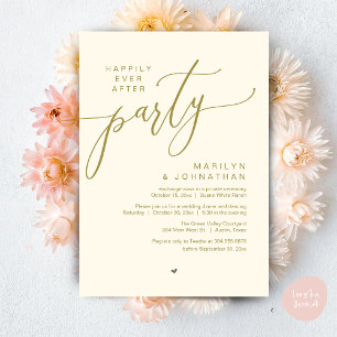 Invitación Fiesta Felices para Siempre Cena de Boda con Evasi