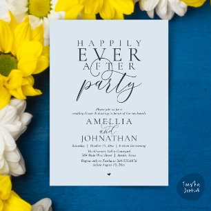 Invitación Fiesta Felices para Siempre Cena de Boda con Huida