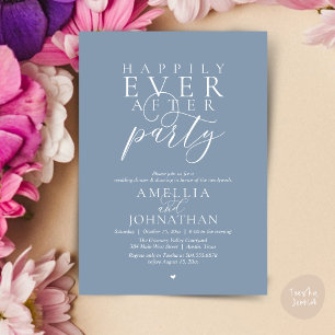 Invitación Fiesta Felices para Siempre Cena de Boda con Huida