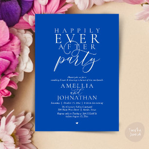 Invitación Fiesta Felices para Siempre Cena de Boda con Huida