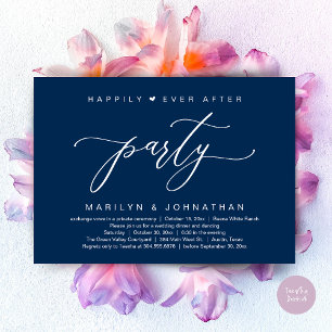 Invitación Fiesta Felices para Siempre Cena de Boda con Huida