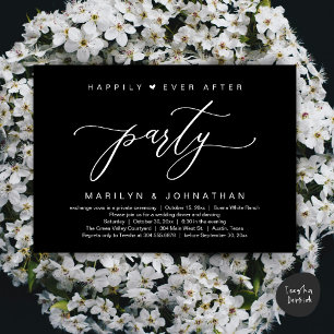 Invitación Fiesta Felices para Siempre Cena de Boda con Huida