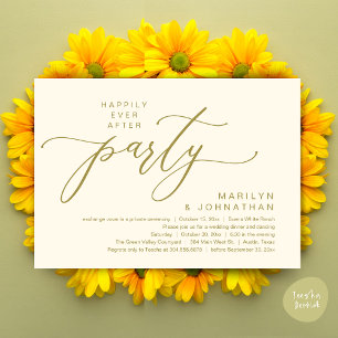 Invitación Fiesta Felices para Siempre Cena de Boda con Huida