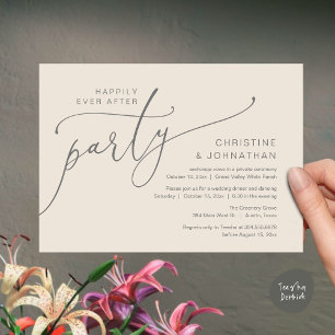 Invitación Fiesta Felices para Siempre, Cena de Boda en Intim