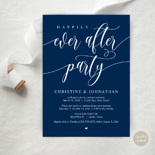 Invitación Fiesta Felices para Siempre, Cena de Boda Intima