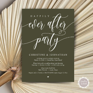 Invitación Fiesta Felices para Siempre, Cena de Boda Intima