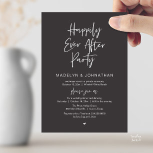 Invitación Fiesta Felices para Siempre, Cena de Boda Moderna