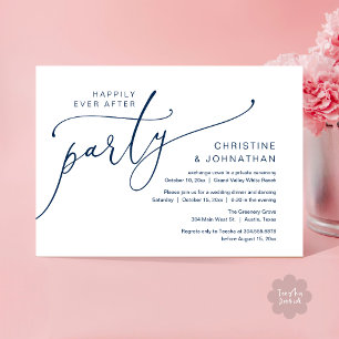 Invitación Fiesta Felices para Siempre, Cena de Elopamiento c
