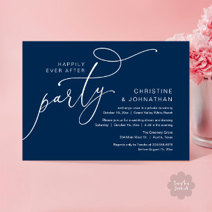 Invitación Fiesta Felices para Siempre, Cena Romántica con Ba