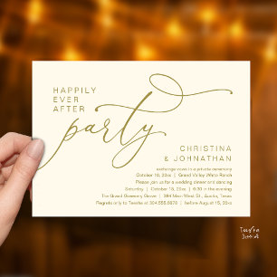 Invitación Fiesta Felices para Siempre, Cena Romántica de Bod