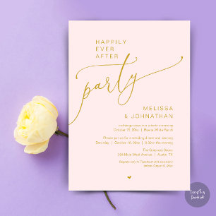 Invitación Fiesta Felices para Siempre Cena Romántica de Boda