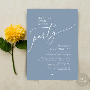 Invitación Fiesta Felices para Siempre Cena Romántica de Boda