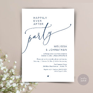 Invitación Fiesta Felices para Siempre Cena Romántica de Boda