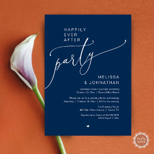 Invitación Fiesta Felices para Siempre Cena Romántica de Boda