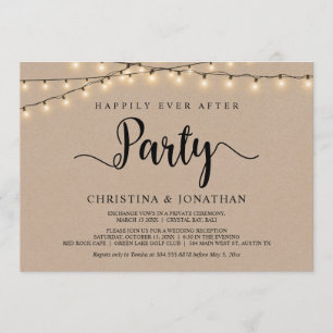 Invitación fiesta Felices para Siempre, Elopamiento con Luces