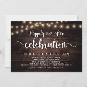 Invitación Fiesta Felices Para Siempre, Luces de Cadena, Fuga