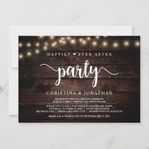 Invitación fiesta Felices para Siempre,  Luces de Cadena, Hui