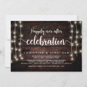 Invitación Fiesta Felices para Siempre, Luces de Cadena, Huid