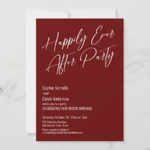 Invitación Fiesta Felices para Siempre Moderno Elegante Burgu