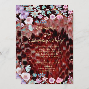 Invitación Fiesta Feliz 60° cumpleaños