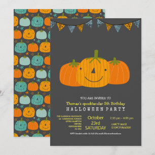 Invitación Fiesta feliz de Halloween de la calabaza Invitació