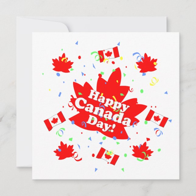 Invitación Fiesta Feliz Día de Canadá (Anverso)