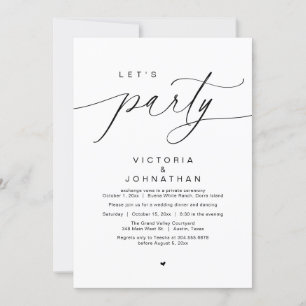 Invitación Fiesta Feliz para siempre después de la cena Boda